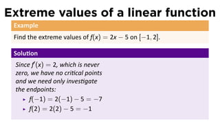 Lesson 18: Maximum and Minimum Values (slides) | PDF