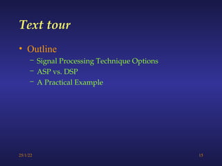 Lesson 18 Comparison of DSP and ASP (Lecture 5).ppt