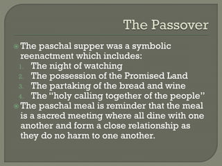 Lesson 19 - Jesus Establishes the New Passover (Grade 7 - Claret School ...
