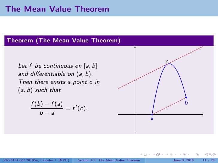 Lesson 19: The Mean Value Theorem