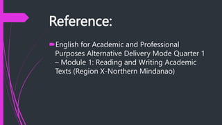 EAPP Lesson One: ACADEMIC TEXTS STRUCTURE.pptx