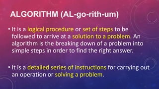 Introduction to Algorithm | PPTX