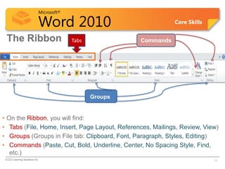 Word Lesson 1a powerpoint | PPTX