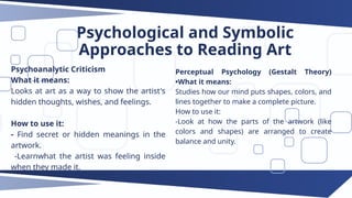Psychoanalysis Using Art Lesson #1_ Approaches to Interpreting art.pptx