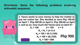LESSON #1 ARITHMETIC SEQUENCE GRADE 10. | PPTX