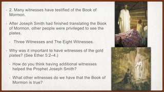 Lesson 1 book of mormon keystone of religion | PPTX