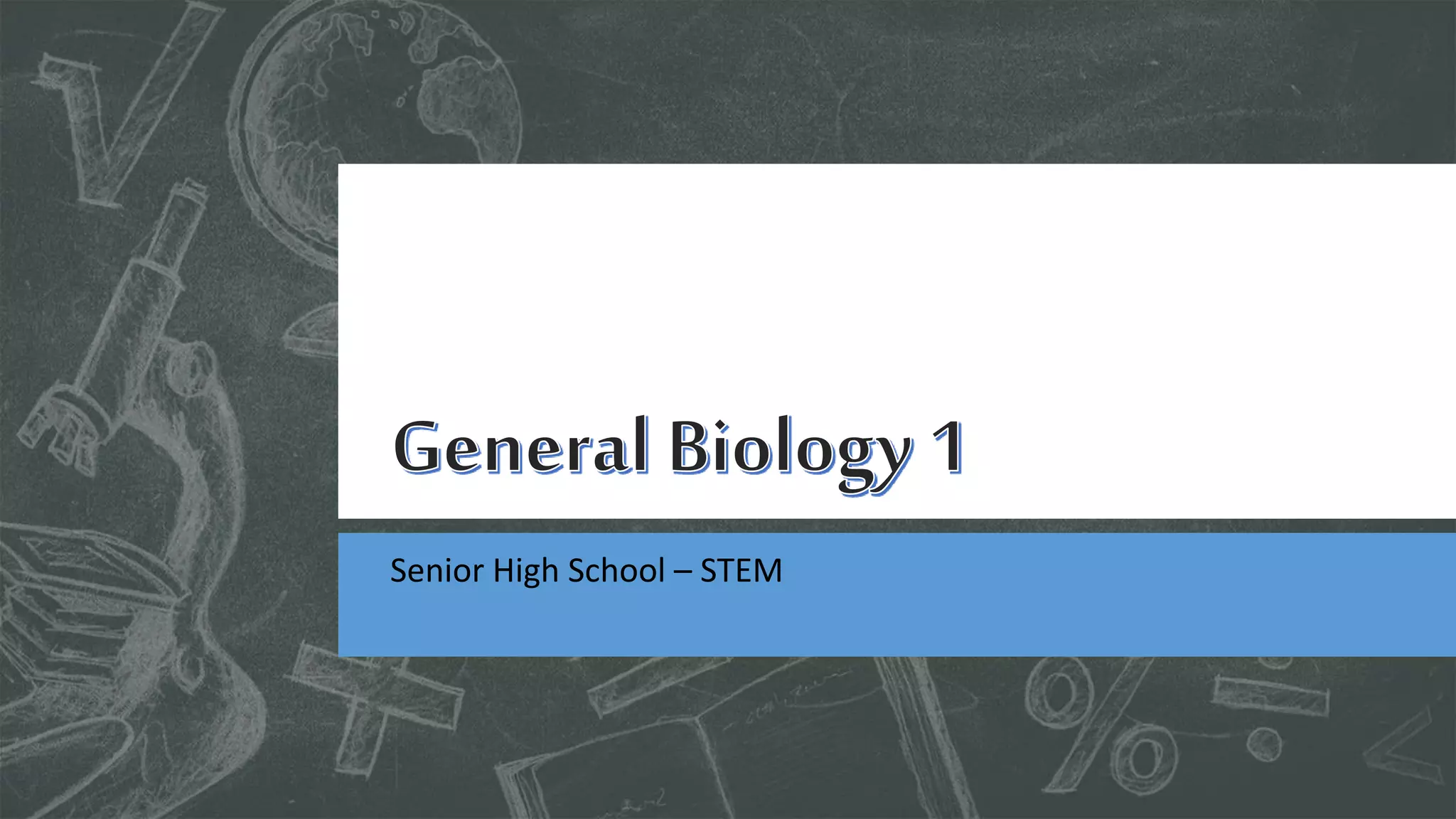 General Biology 1 - Lesson 1: Cell (structure,function, and theory) | PPT