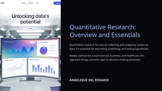 Characteristics, Strengths, Weaknesses and Kinds of Quantitative ...