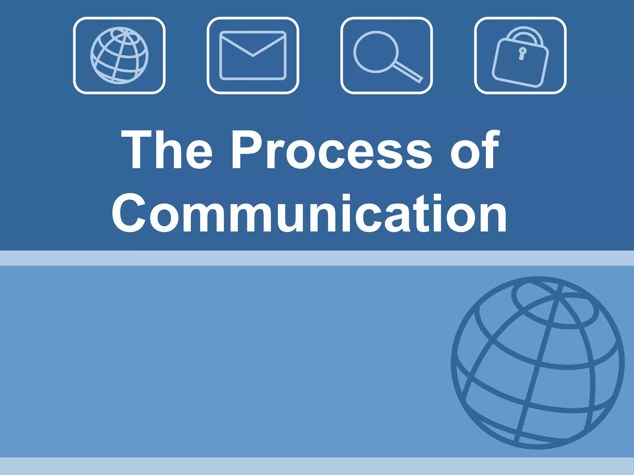 The Process of
Communication
 