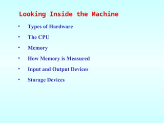 Computer Inside Machin Lesson 1 computer funcdamental for computer science.ppt