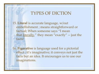 Examples Of Diction In Literature