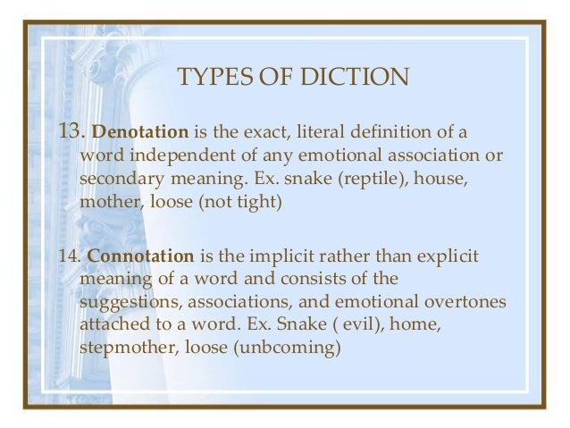 types of diction