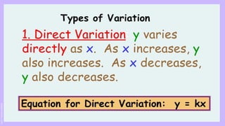 LESSON 1_direct variation.Powerpoint Pres | PPTX
