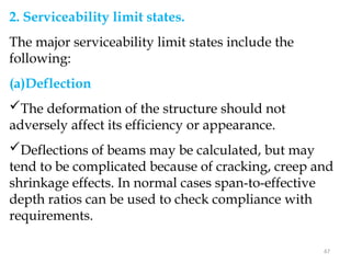 Serviceability Requirements Problem With Solution Lesson 1 EC.ppt for design of concrete in civil engineering | PPT