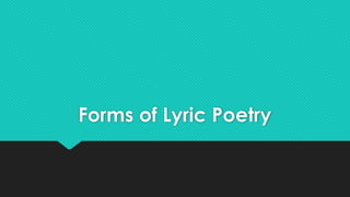 Lesson 1 English 7 Q1 MATATAG Curriculum: Lyric Poetry and Elements of ...