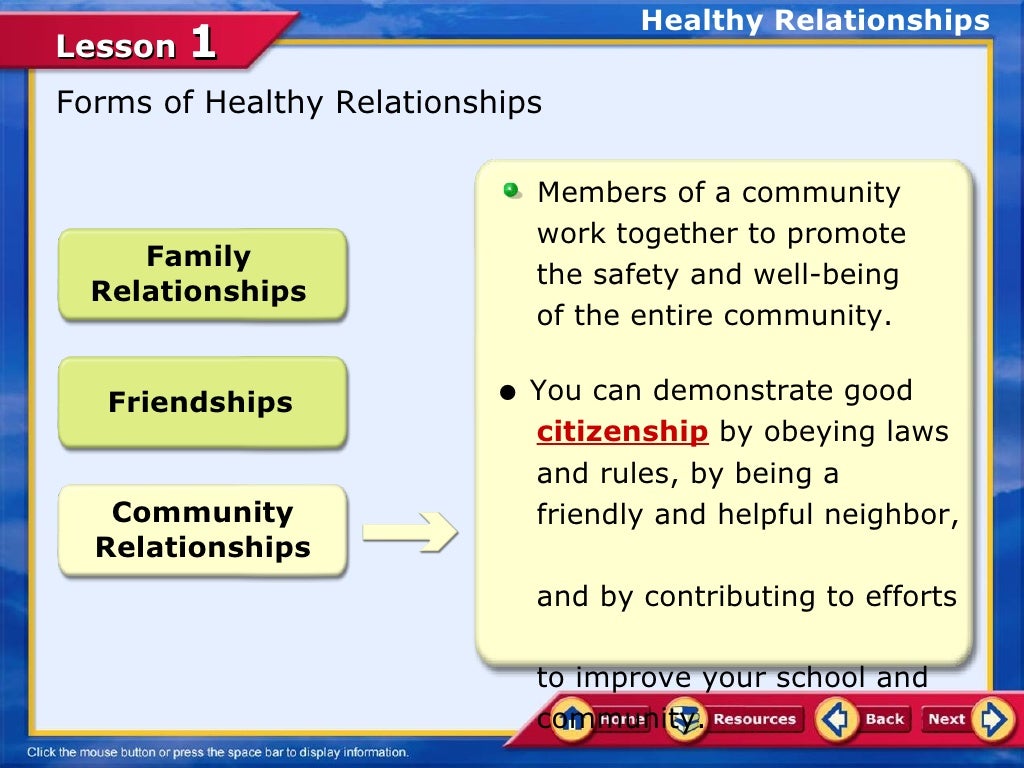 Lesson 1 foundations of healthy relationships