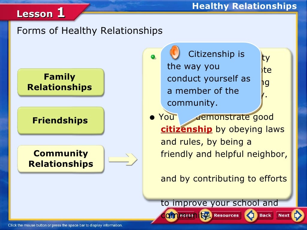Lesson 1 foundations of healthy relationships