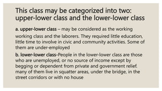 Low Class Examples Lesson 1 – gender, ethnicity,religion | PPTX