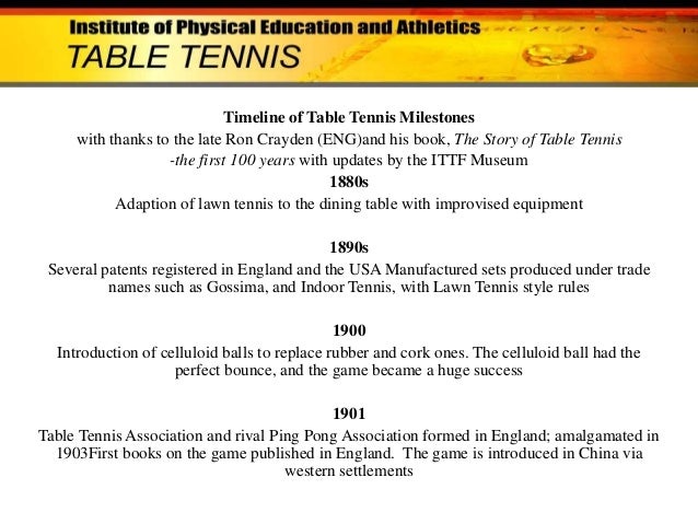 history of table tennis