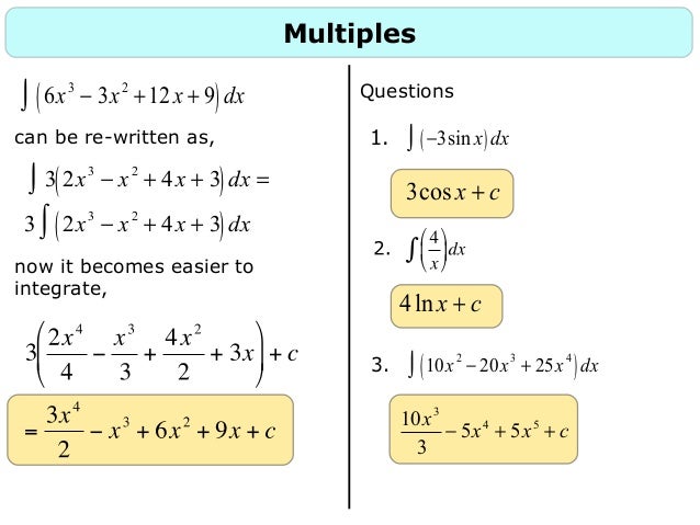 Lesson 1 integration as the inverse of differentiation