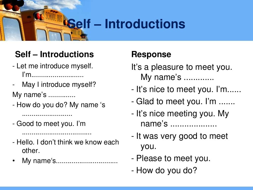 presentation introduction greeting