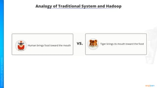 Analogy of Traditional System and Hadoop
 