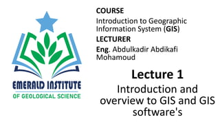 Lesson 1 Introduction to GIS for learning | PDF