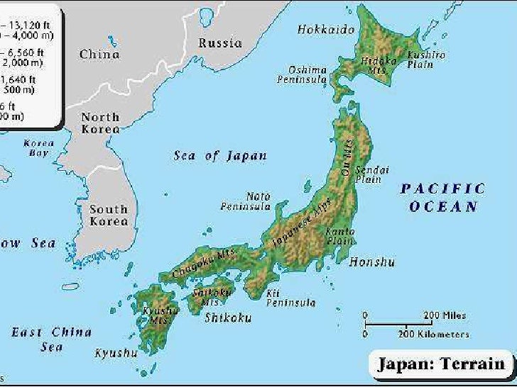 Japan Physical Features Map / Life In A Crowded Country 1 What Can Be ...