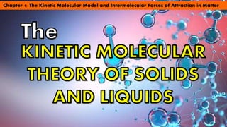 Chapter 1: The Kinetic Molecular Model and Intermolecular Forces of Attraction in Matter
 