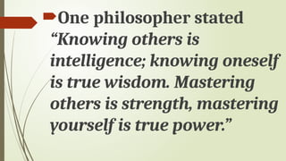 Lesson 1 Knowing Oneself Can MAke a Person accept His/Her Strenghts and ...