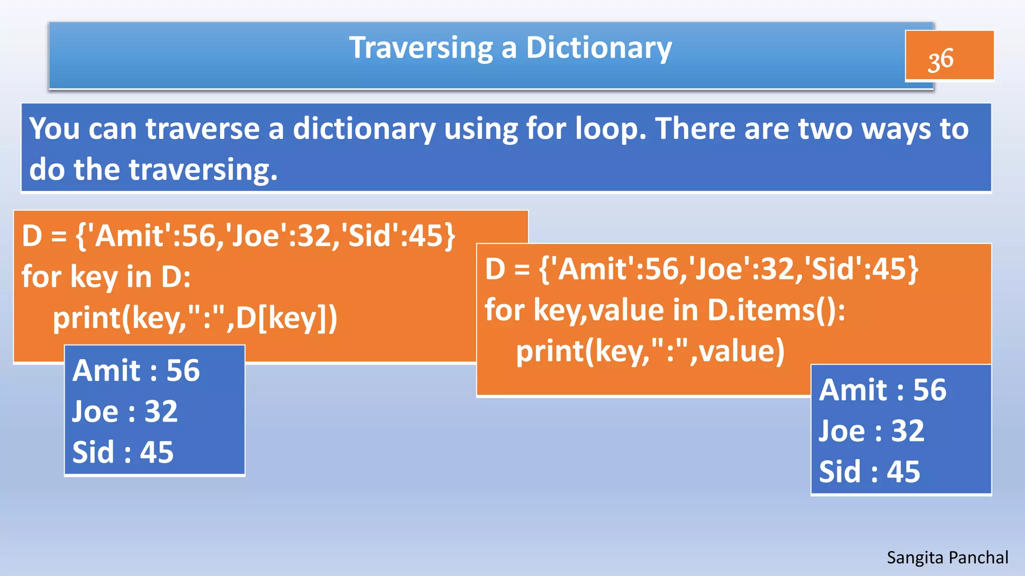 List and Dictionary in python | PPTX