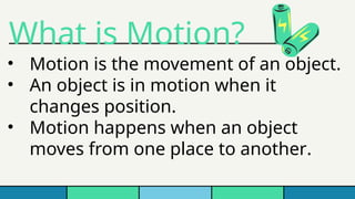 LESSON 1 MOTION OF OBJECTS. TEACHING SCIENCE IN ELEM GRADE | PPTX