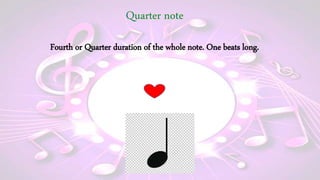 Fourth or Quarter duration of the whole note. One beats long.
