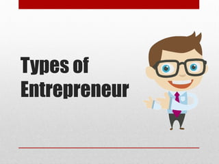 Types of
Entrepreneur
 