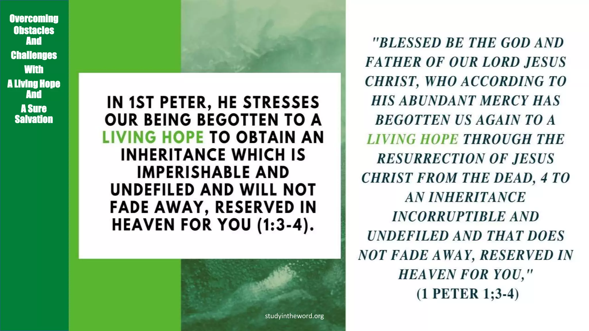 Obstacles Jesus LESSON 1 OVERCOMING OBSTACLES PETER A FLAWED YET FAITHFUL FOLLOWER OF ...
