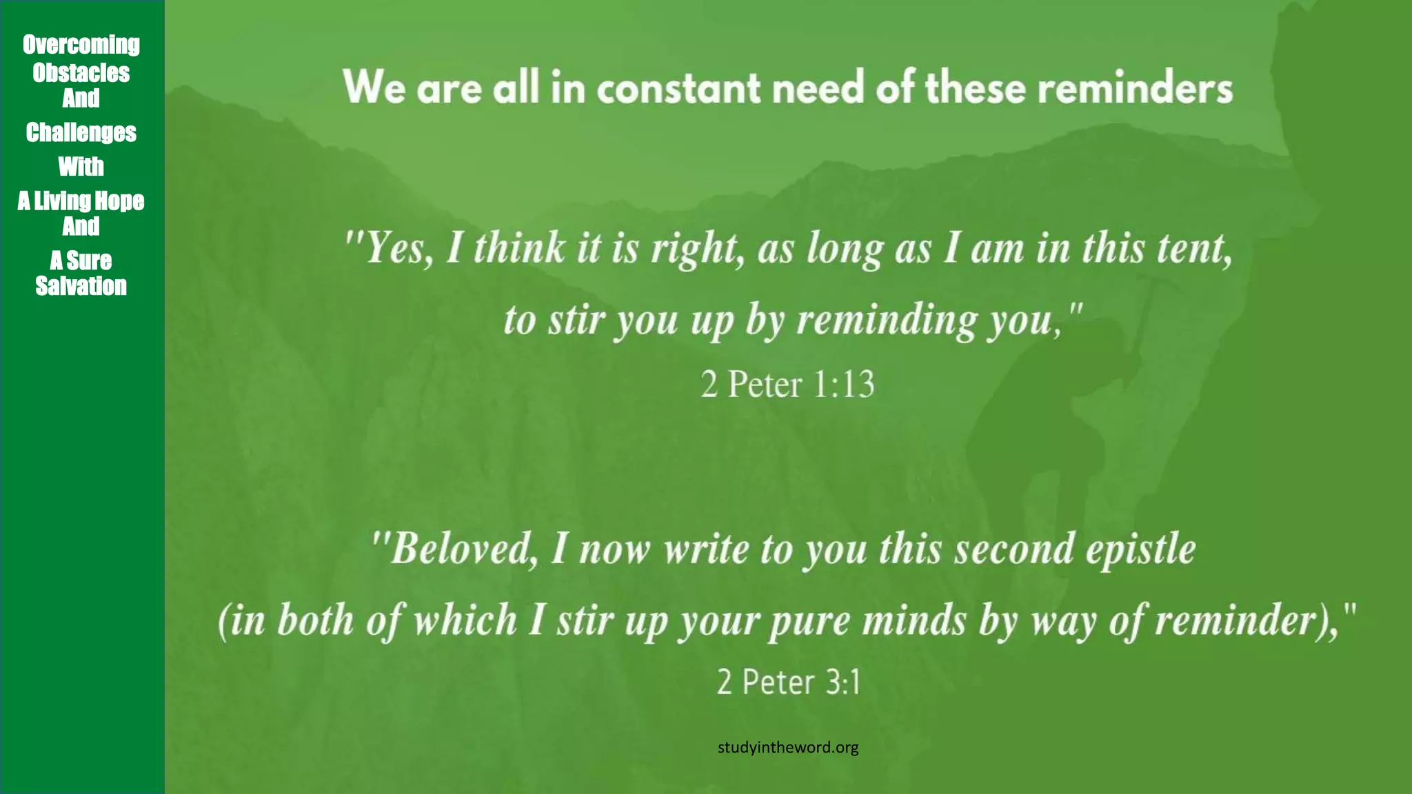 Obstacles Jesus LESSON 1 OVERCOMING OBSTACLES PETER A FLAWED YET FAITHFUL FOLLOWER OF ...