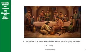 Obstacles Jesus LESSON 1 OVERCOMING OBSTACLES PETER A FLAWED YET FAITHFUL FOLLOWER OF ...