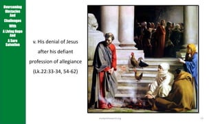 Obstacles Jesus LESSON 1 OVERCOMING OBSTACLES PETER A FLAWED YET FAITHFUL FOLLOWER OF ...
