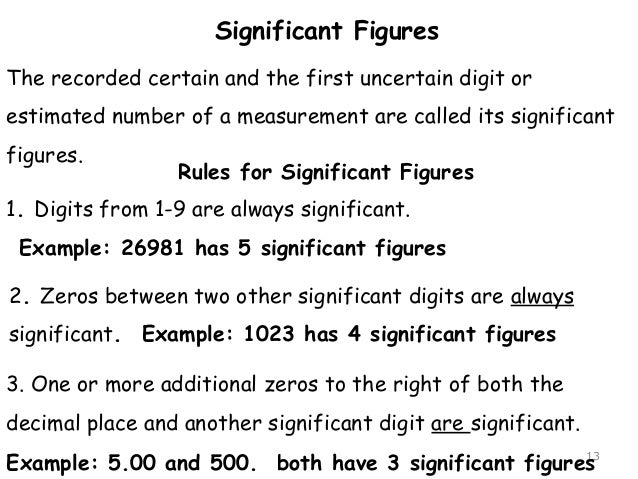 sig fig rules