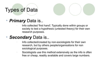 AS Primary & Secondary Data | PPT