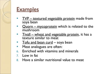 Mycoprotein Examples Protein | PPT