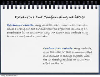 Earth Science Confounding Variables Examples Lesson 1 research methods (variables & hypothesis) | PDF