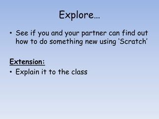 Lesson 1: Scratch Computer Programming | PPTX