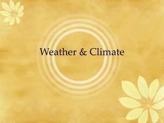 Weather & Climate
 