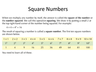 Square Numbers
 