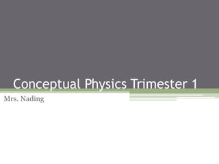 Conceptual Physics Trimester 1 
Mrs. Nading 
 