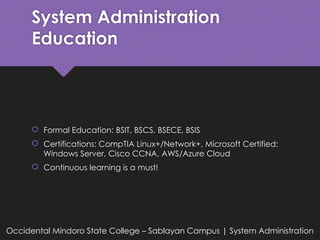 System Adminitration Course Lesson1_SystemAdmin INTRODUCTIONNNN.pptx