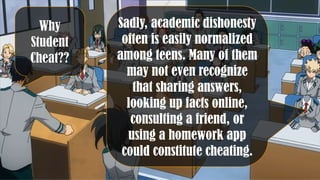 Understanding Academic Dishonesty: How Teens Use Technology to Cheat | PPTX