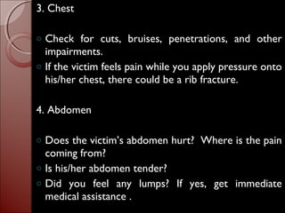 Lesson 1 (the basics of first aid) lesson 2 (survey of the scene and ...