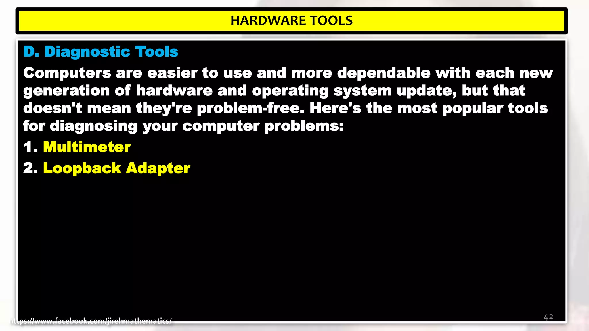 ICT: Computer Hardware Services - Lesson 1 use hand tools by Je-Jireh ...
